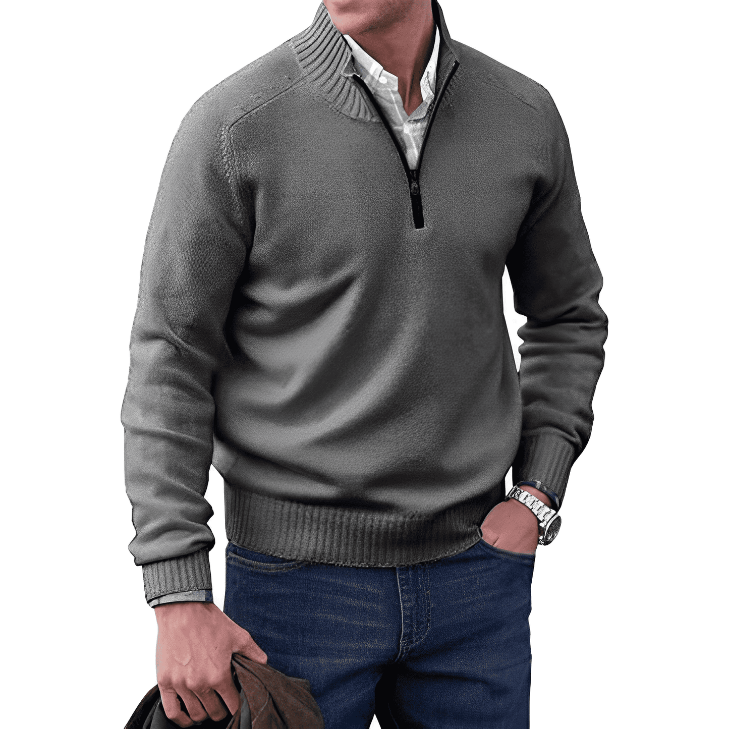 David | Elegant Zip Sweater