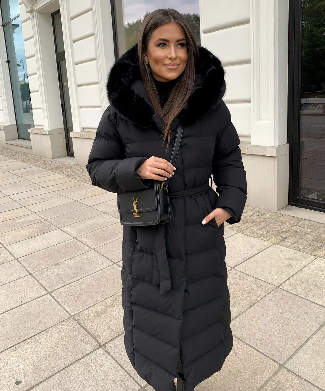 Alina | Maxi Winter Jacket with Fur Collar